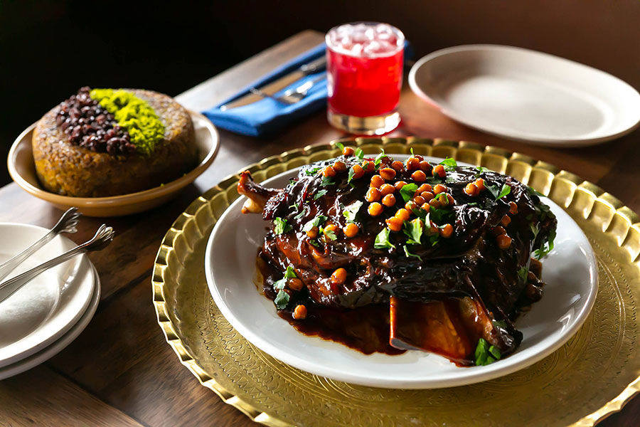Zahav signature dishes Pomegranate Lamb Shoulder
Hummus with Laffa Bread
Marinated Cauliflower